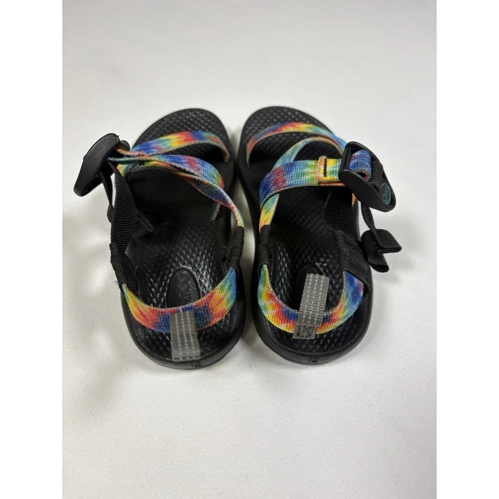 Chaco Kids Z1 EcoTread Sandals JCH199812 Rainbow Tie Dye Youth Size 12 Hiking